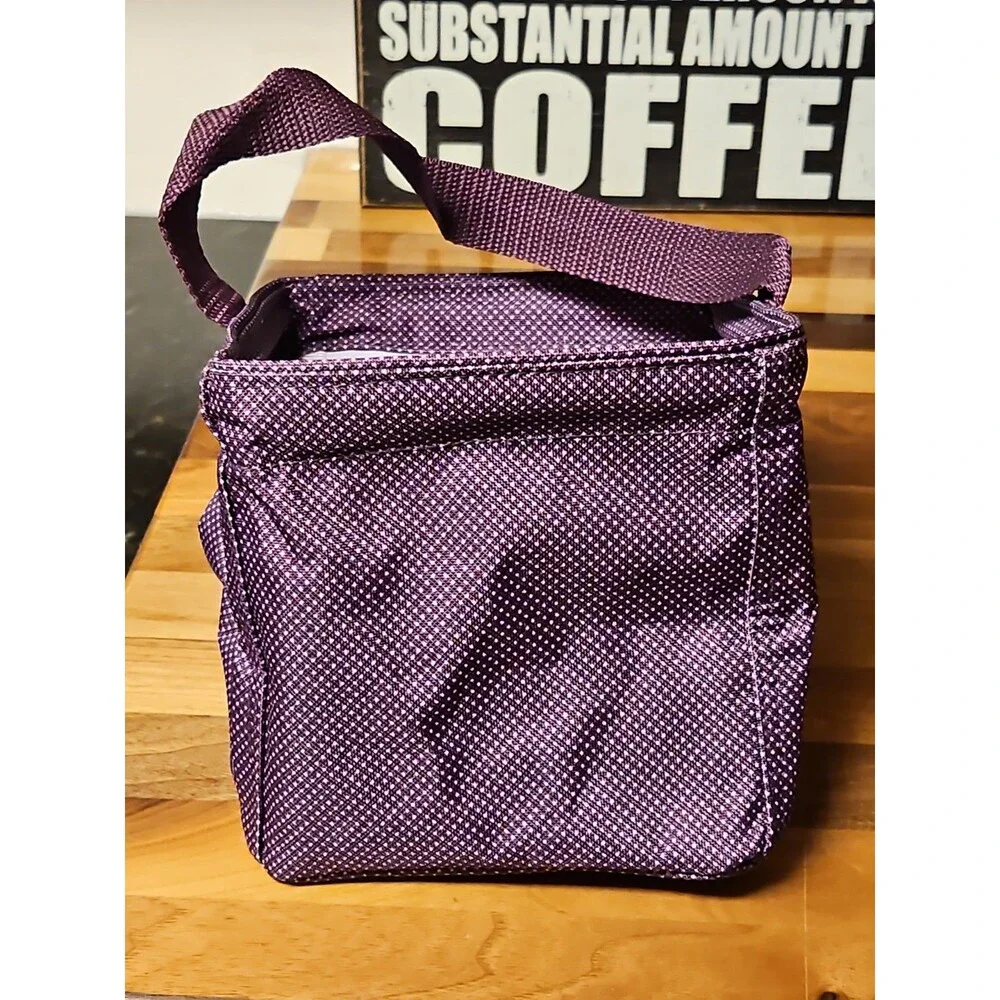 Thirty-One Littles Carry All Tote Caddy Plum Gingham Pop Mesh Pocket EUC